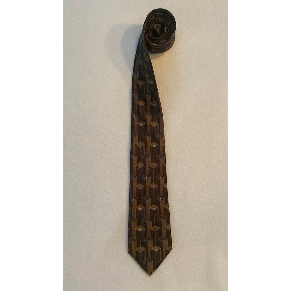 Mark Jason Men’s Necktie 2.75”x 52” Black Abstract Print